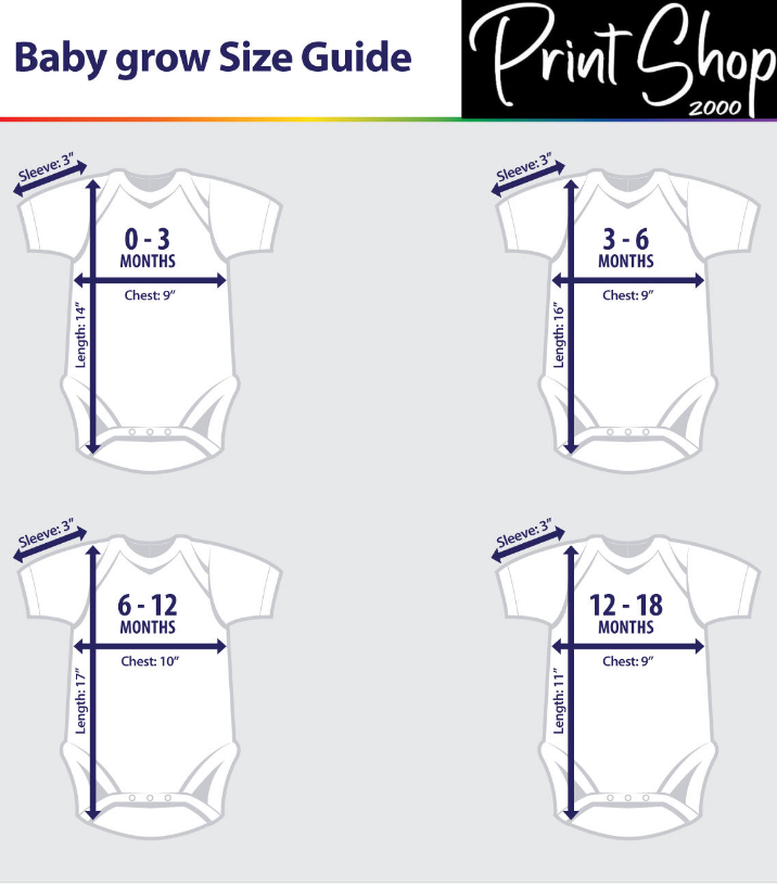 BabyGrow Size Chart