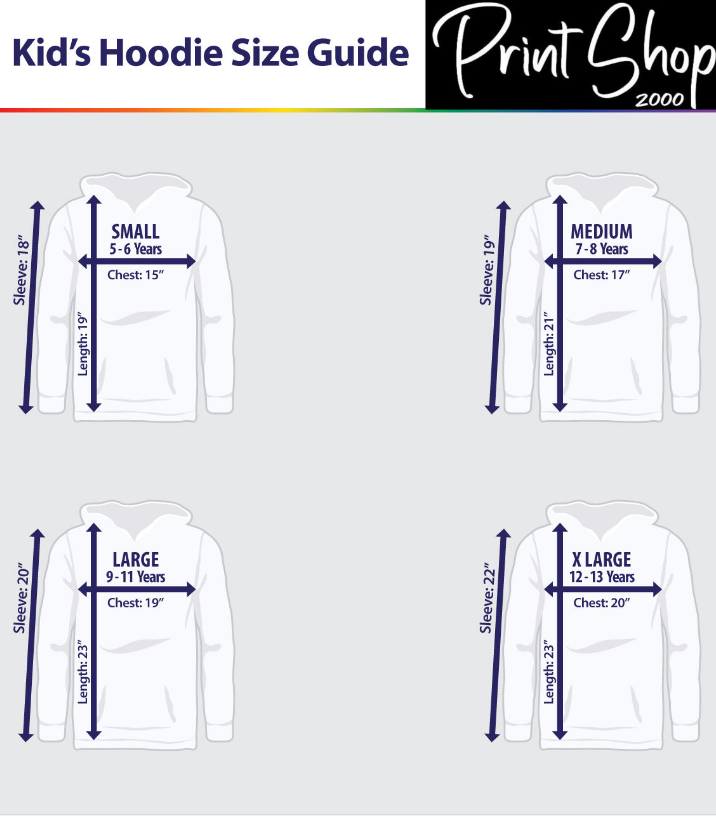 Kids Hood Size Chart